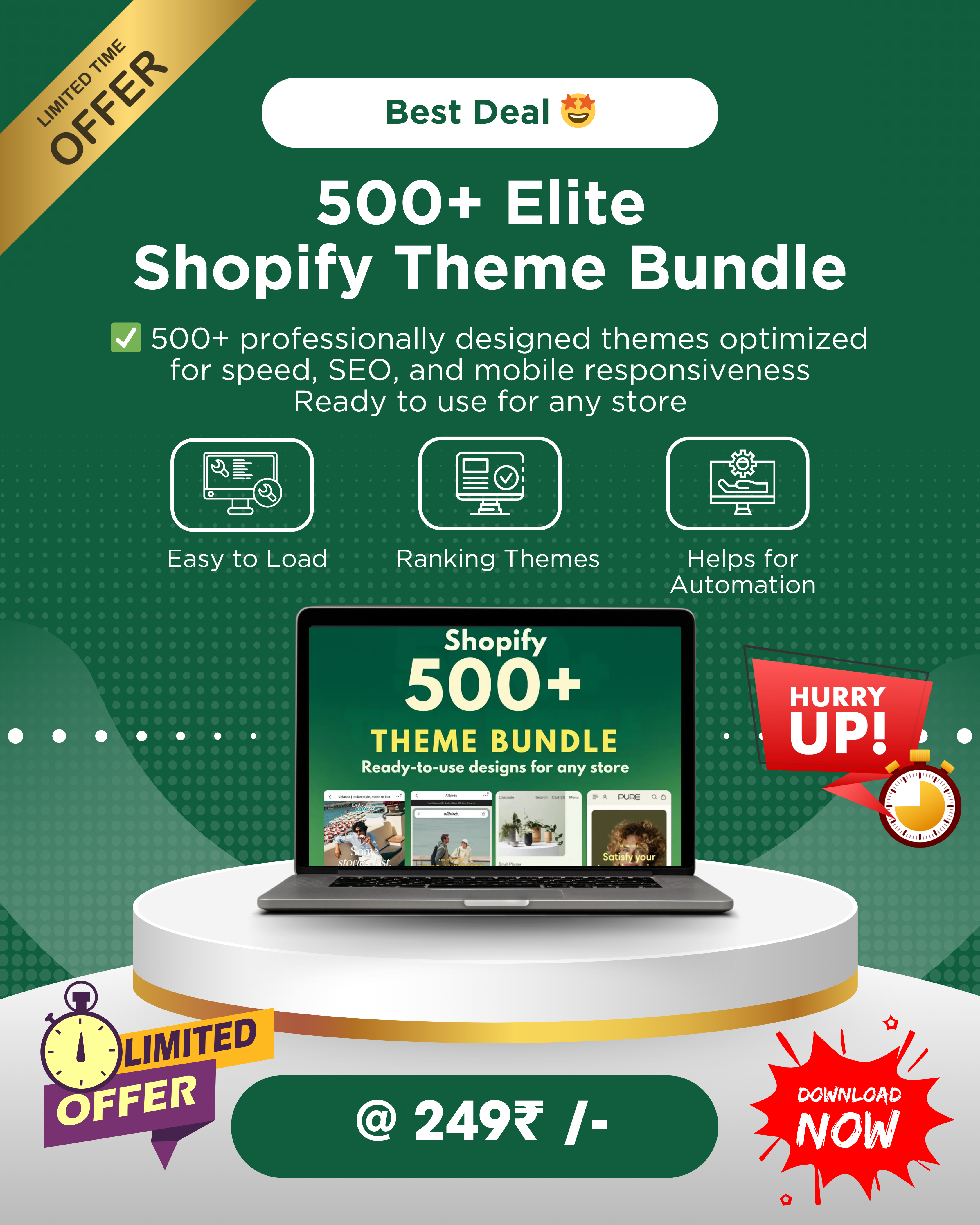 🚀 500+ Elite Shopify Themes & Templates for Stunning, Fast & High-Converting Stores!